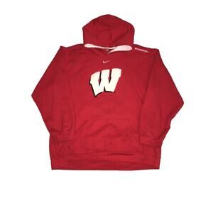 Vintage Y2K 90’s Nike Center Swoosh Michigan Hoodie Sweatshirt Red XL